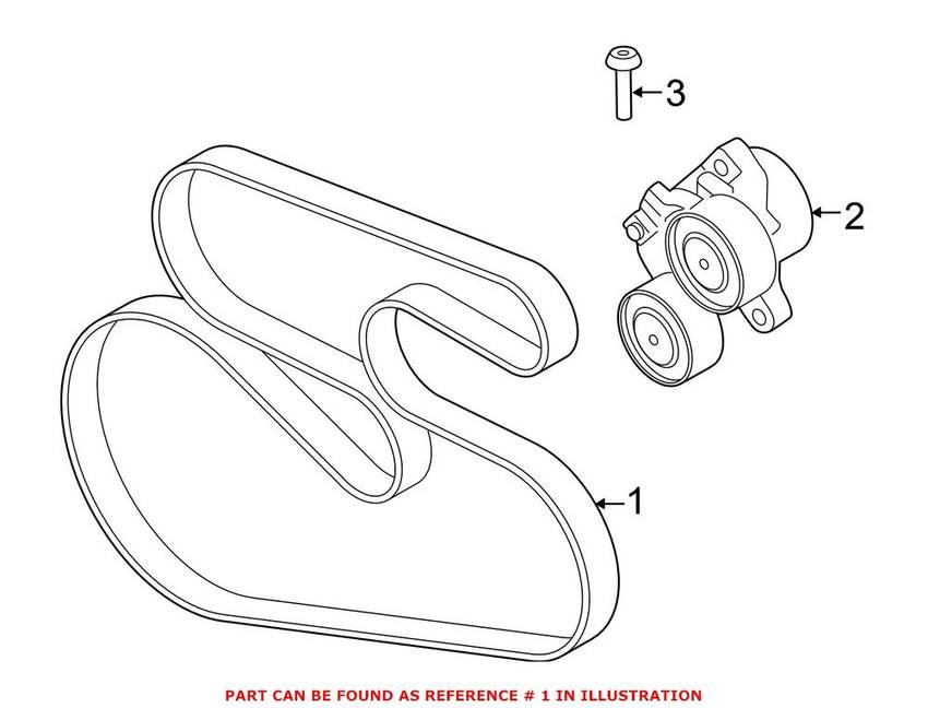 BMW Accessory Drive Belt (6PK 1697) 11288519128